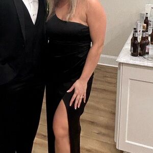 Emerald Sundae Black Strapless Dress